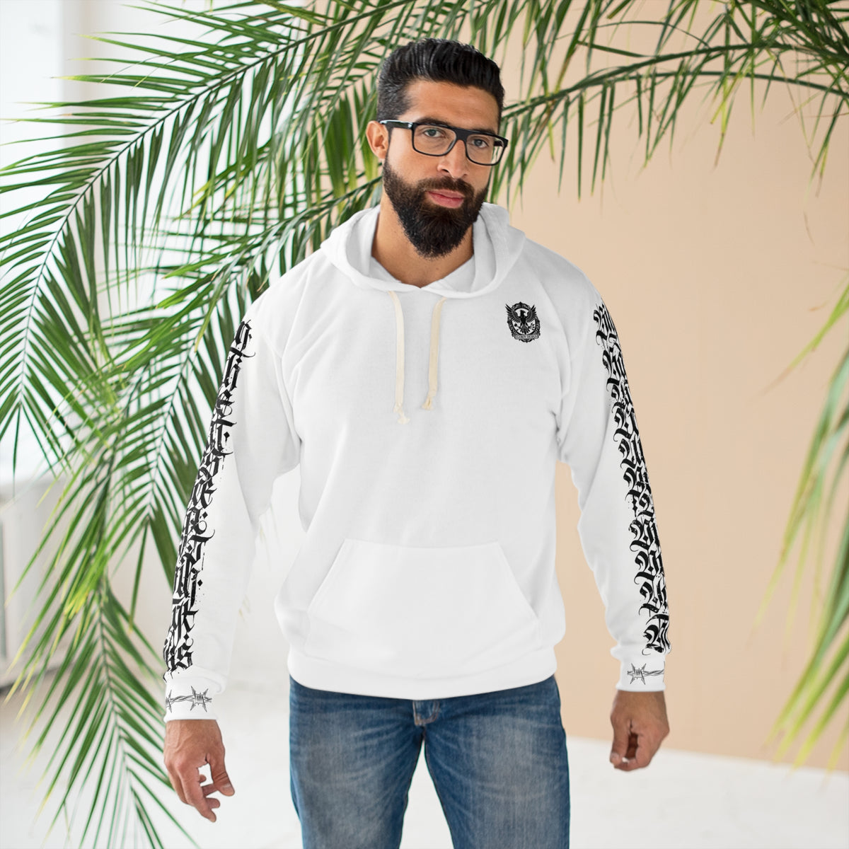 Angel Wing Graphic Hoodie — 'Chosen' Back Cross Design, Gothic Streetwear