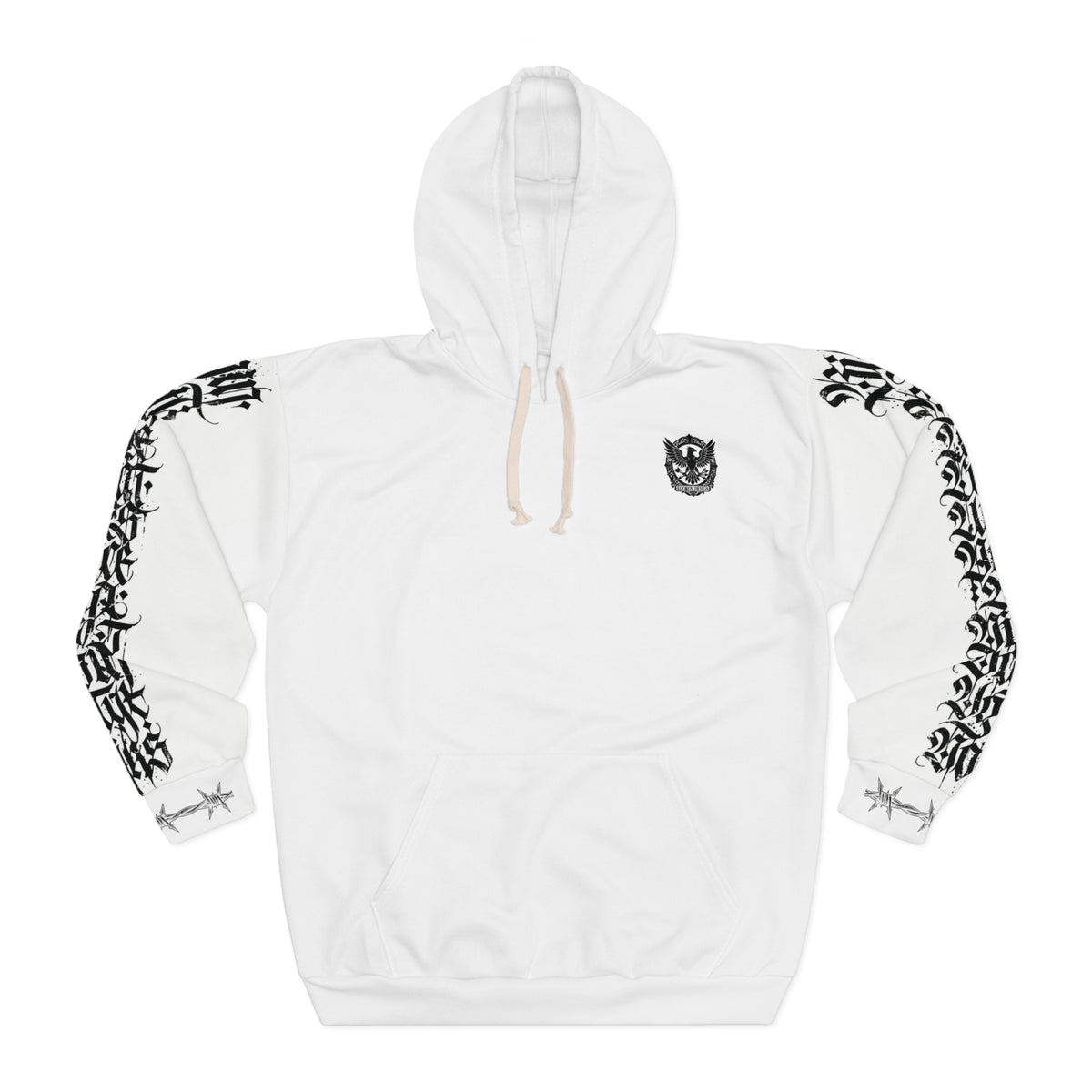 Angel Wing Graphic Hoodie — 'Chosen' Back Cross Design, Gothic Streetwear